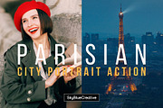 Parisian City Portrait Action & LUTs, an Action Add-On by skybluecreative (Thumbnail 1 of 7)