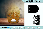 Christmas Scene Tealight Candle, a Decorative Illustration by OTVEY DESIGN (Thumbnail 13 of 13)