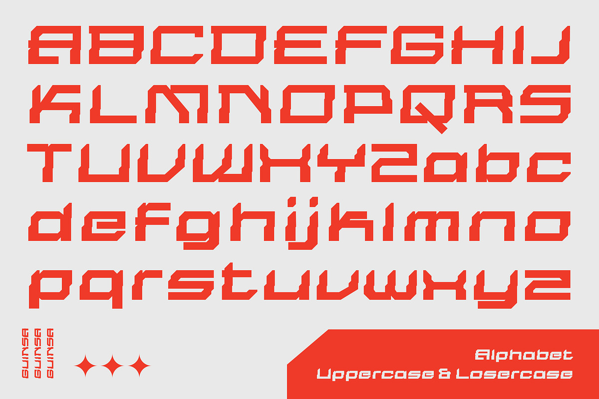 Guinsa – Futuristic Font, a Sans Serif Font by Craft Supply Co. (Photo 8 of 8)