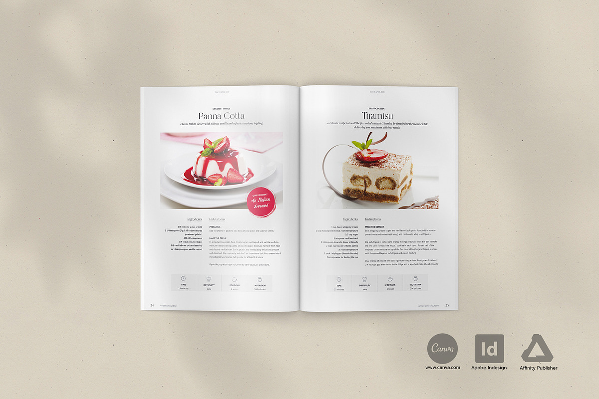 Cook- and Recipebook / Canva + Indd, a Brochure Template by Imagination Area (Photo 17 of 23)