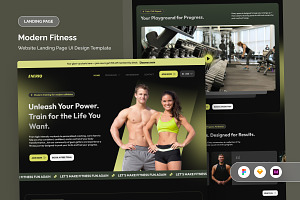 Modern Gym Website Landing UI, a Landing Page Template by twinstd