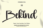 Bekind | Script Font, a Script Font by Scratchones (Thumbnail 1 of 8)