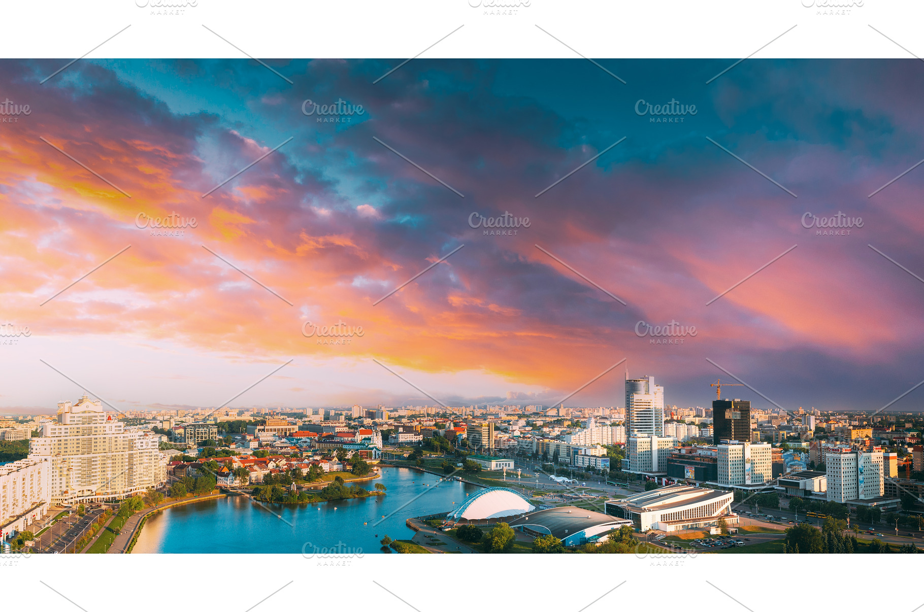 Panoramic aerial view, cityscape of, an Architecture Photo by Our Amazing World