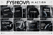 FYSTROVA — Futuristic Display Font, a Script Font by Wow Magic (Thumbnail 2 of 5)