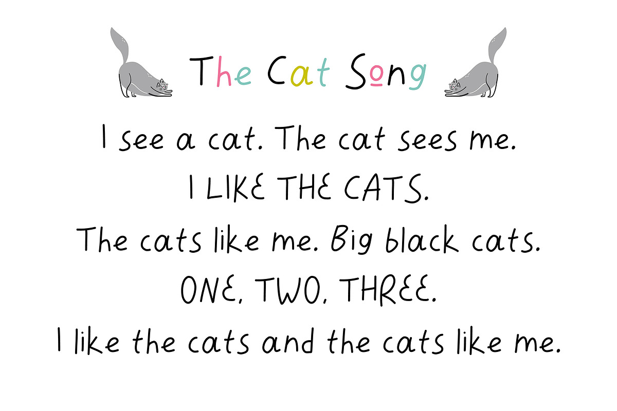 Lazycat Kids font, a Script Font by JuliyArt (Photo 4 of 9)