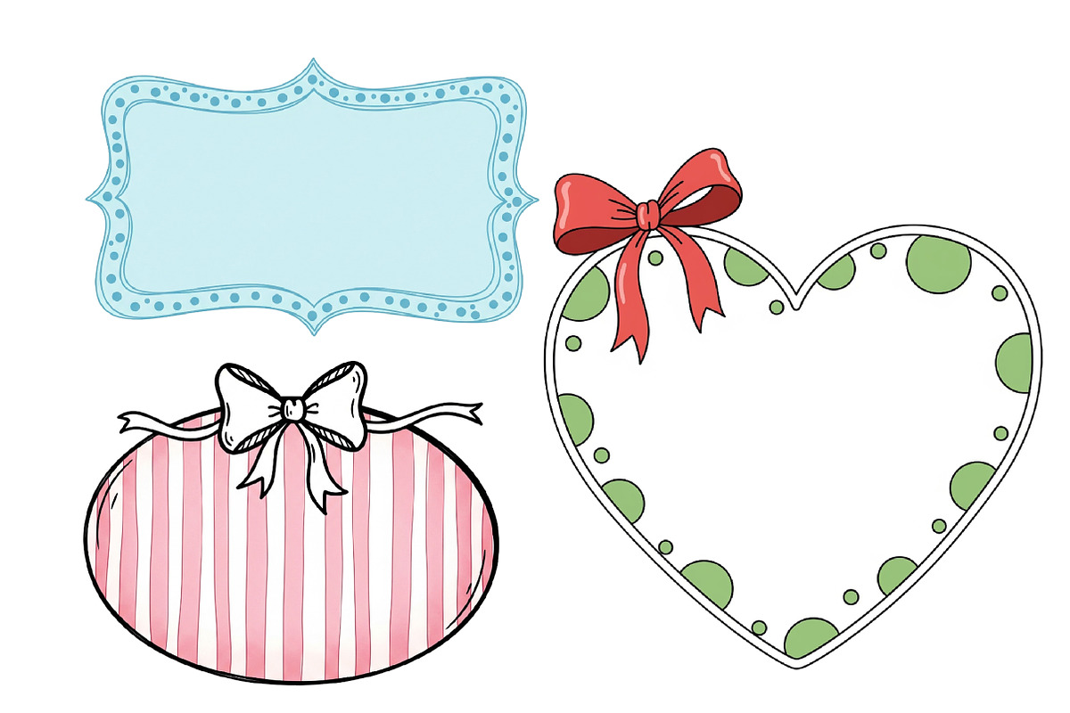 Christmas Coquette Frame Clipart, an Illustration by Daily.Designs (Photo 3 of 4)