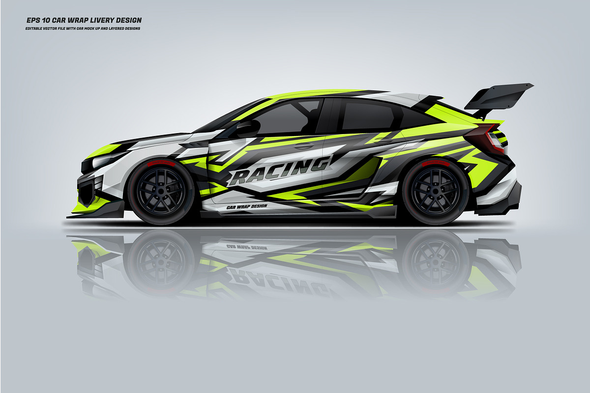 RACING CAR WRAP DESIGN, a Graphic by Liveryworks (Photo 3 of 5)