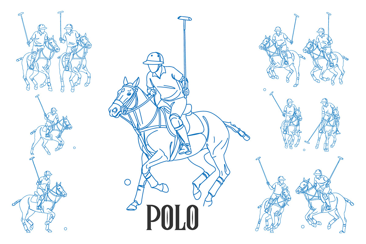 Dynamic Polo Players, a Sport Illustration by MkStudio