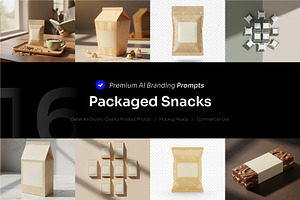 Packaged Snacks AI Prompt, a Food & Drink Photo by cidcud_graphic