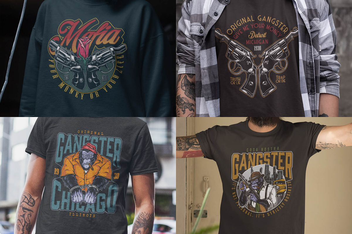 Mafia t-shirt designs, a Branding & Logo Template by DGIM studio (Photo 9 of 9)