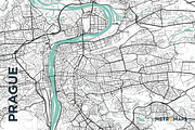 MAP SET - Black/Turquoise - 15 Maps, a Graphic by MetroMaps (Thumbnail 14 of 16)