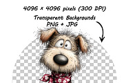 Whimsical Dogs Floral Clipart Spring, a Graphic by one-touch (Thumbnail 9 of 19)