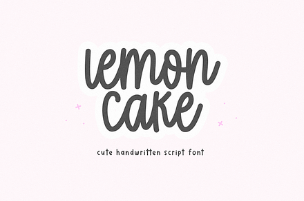 Lemon Cake | Cute Script Font, a Script Font by KA Designs