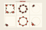 Poinsettia Christmas Backgrounds, a Seasonal Illustration by moja doodle (Thumbnail 2 of 9)
