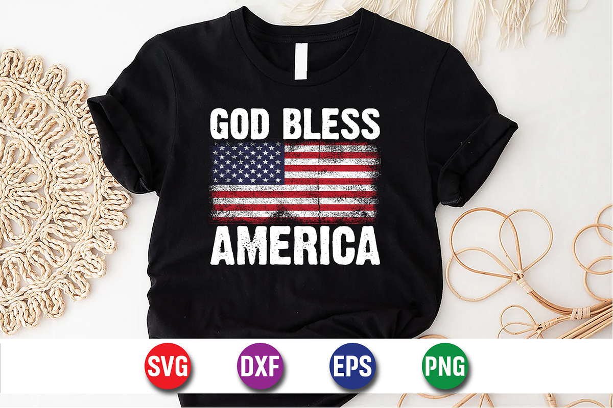 God Bless America 4th Of July, an Object Graphic by SVGCuteShop (Photo 3 of 3)