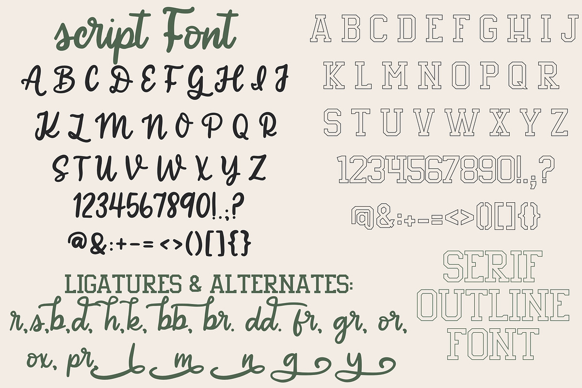 Letterman Jacket, Sports Font Trio, a Script Font by Designing Digitals (Photo 5 of 9)