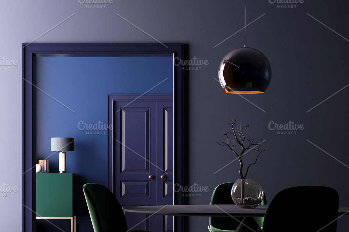 Mockup poster with a dining table, a Print Template by FilL239 (Photo 15 of 18)