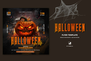 Halloween Flyer, a Flyer Template by Corrella Design
