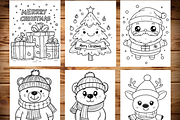 Christmas Coloring Pages for Kids, a Brochure Template by LA Design (Thumbnail 2 of 10)