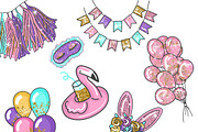 Party Girlfriend Clipart, a Person Illustration by GlamArtZhanna (Thumbnail 3 of 5)