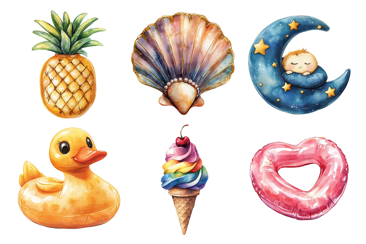 Pool Floaties Clipart, an Illustration by Daily.Designs (Photo 4 of 5)