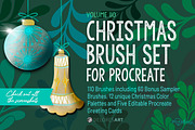 Christmas Procreate Asset Kit &, a Brushes & More by DeloresArt (Thumbnail 1 of 14)