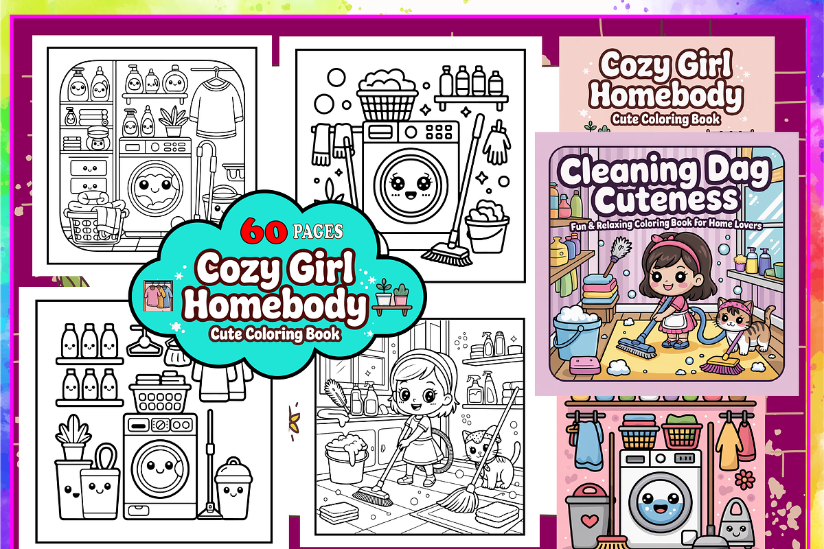 Cozy Girl Homebody Cute & Comfy, an Animal Illustration by Printable Design Store (Photo 1 of 6)