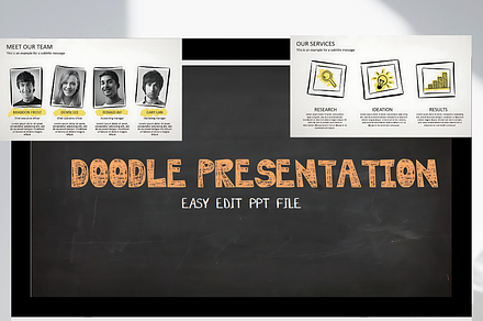 Doodle Powerpoint Presentation, a Presentation Template by Digital Planner Vault