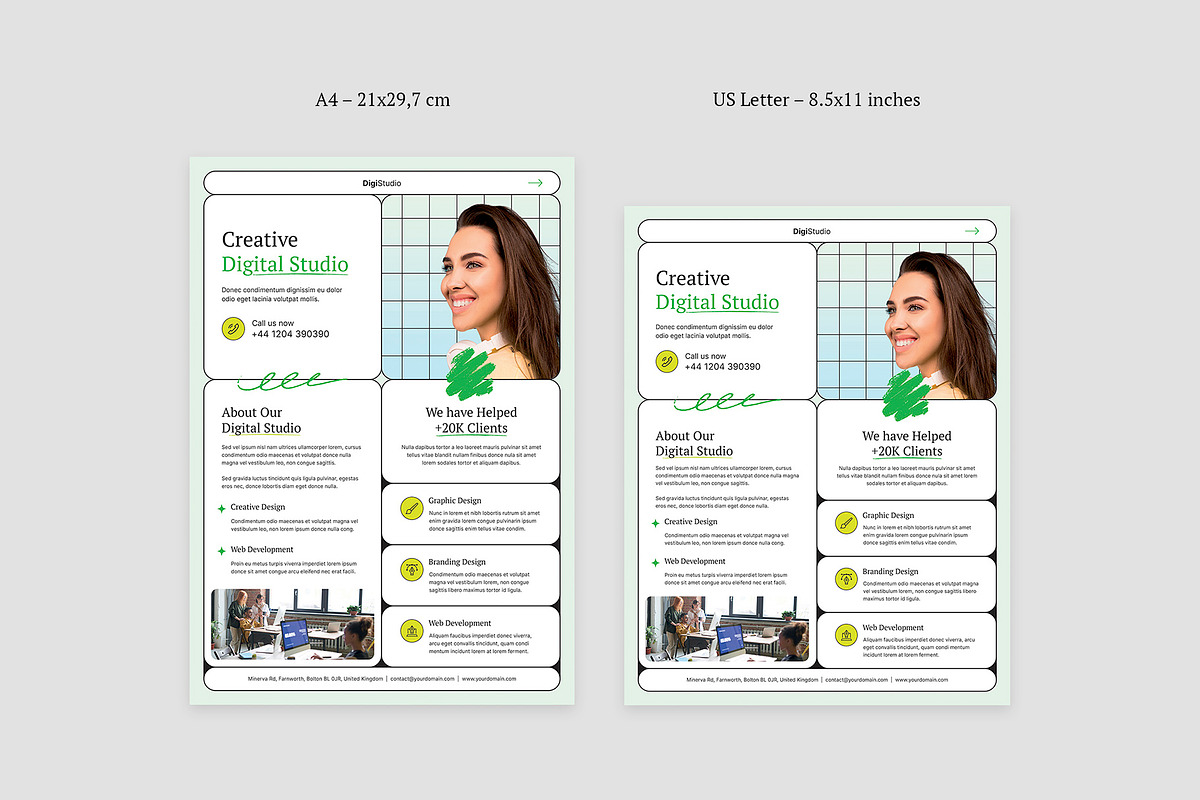 Digital Studio Flyer Canva Template, a Flyer Template by artbart (Photo 7 of 9)