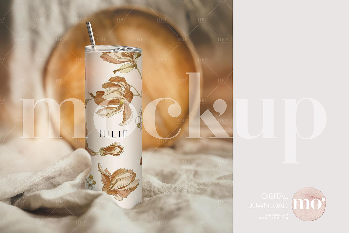 20oz Skinny Tumbler Mockup, a Cups & Container Mockup by MoMockups (Photo 2 of 4)