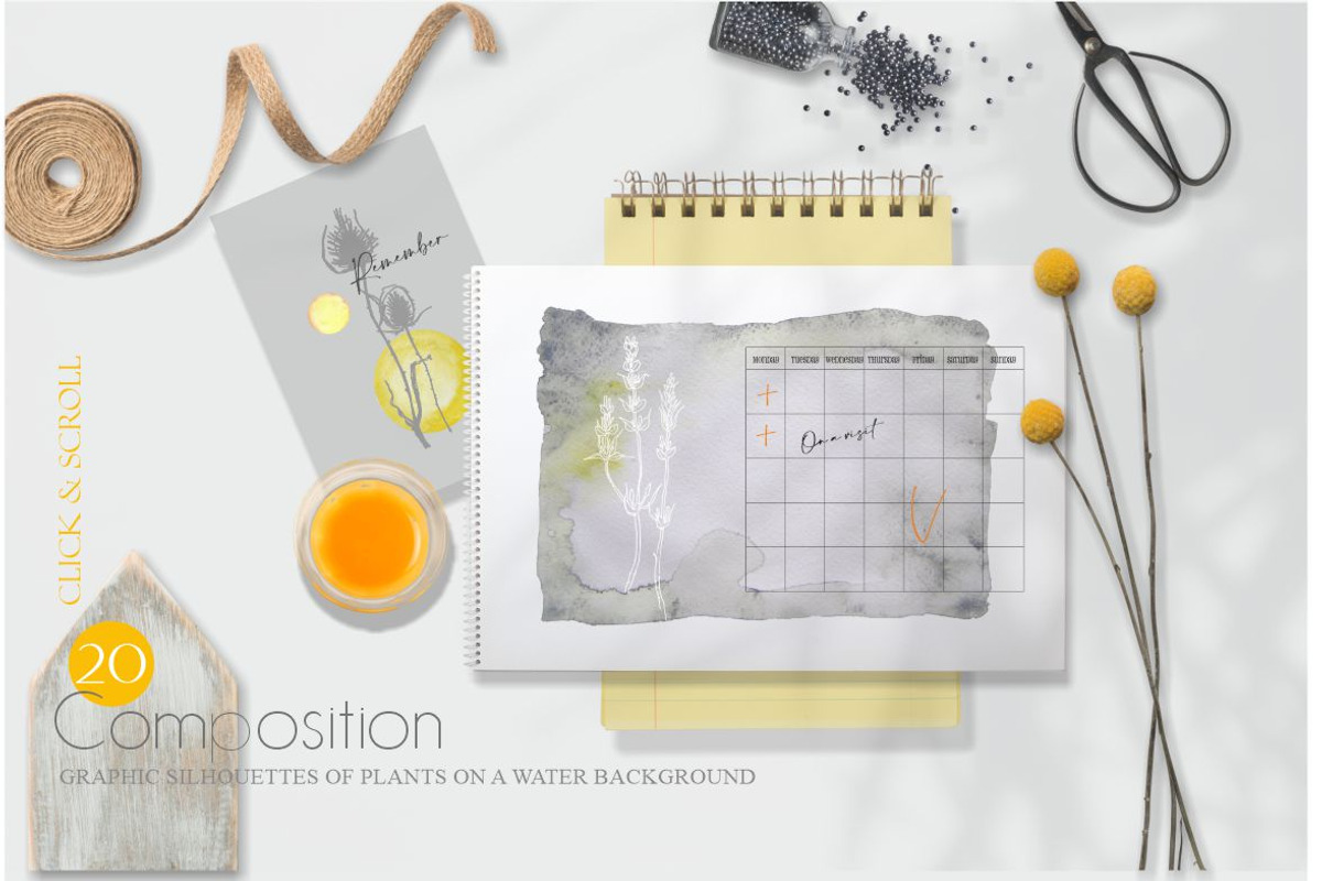 Botanical futurism illustration, an Object Graphic by Collection by VY (Photo 7 of 13)