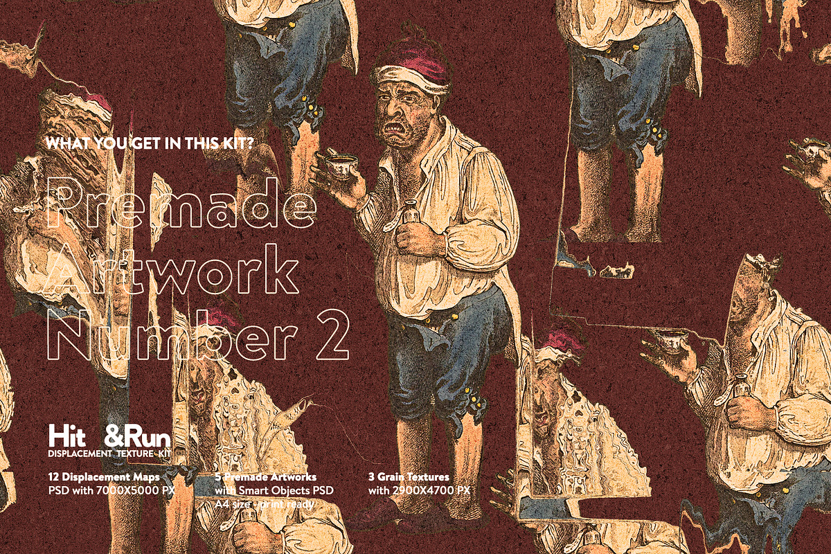 Hit&Run Displacement Map Texture Kit, a Texture Graphic by nicholasasmita (Photo 8 of 15)