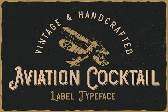 Aviation Cocktail Font Bonus