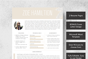 Honey Resume Template + Cover Letter, a Resume Template by Made By Hamilton (Thumbnail 4 of 4)