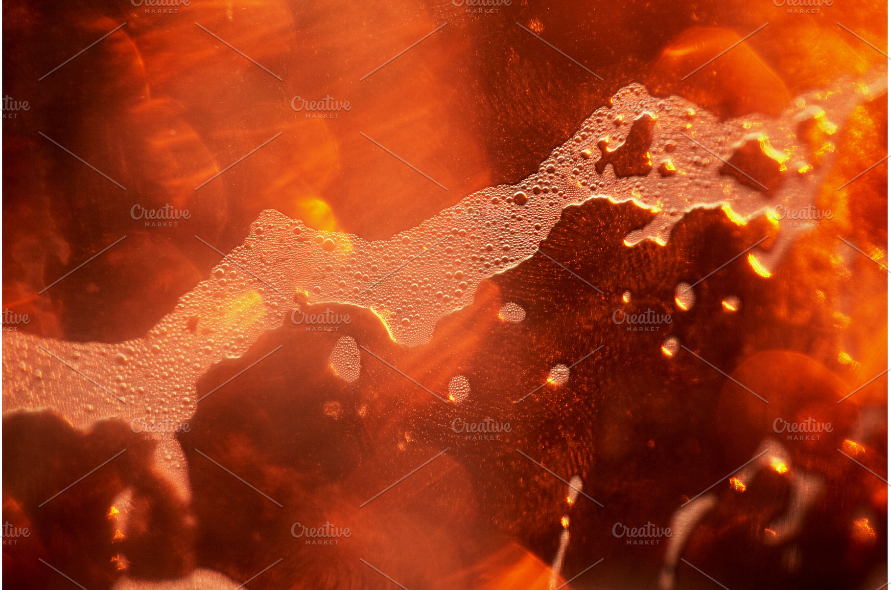 Macro shot of a liquid with foam and, an Abstract Photo by Rohan Photography
