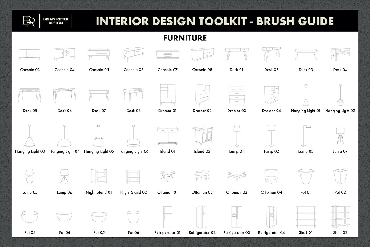 Interior Design Toolkit, a Brush Add-On by Brian Ritter Design (Photo 9 of 13)