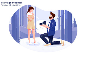 Marriage Proposal- Illustration