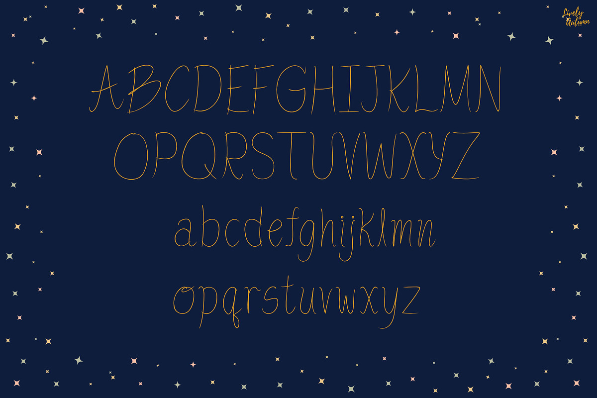 Glamorous Night | Handwriting font, a Handwritten Font by LivelyAutumn11.11 (Photo 2 of 5)