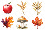 Watercolor Minimalist Autumn Clipart, an Illustration by DreamPrint404 (Thumbnail 7 of 7)