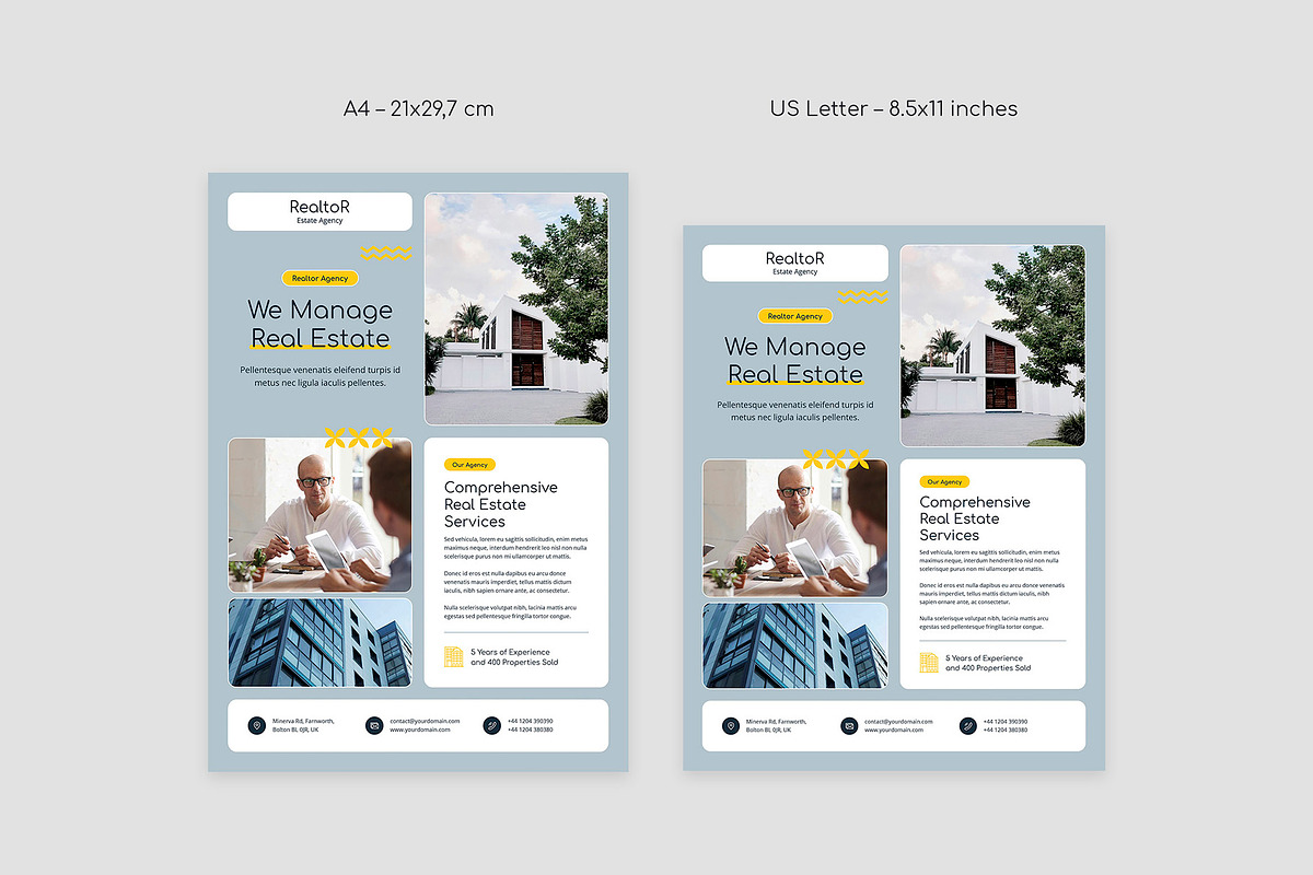Realtor Estate Agency Flyer Template, a Flyer Template by artbart (Photo 7 of 9)