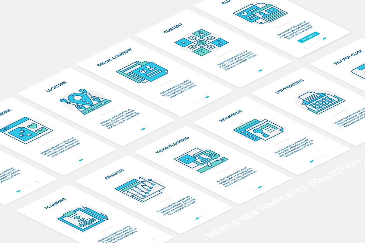 Social media network blog mobile app, a Templates & Theme by Lemberg Vector (Photo 1 of 2)