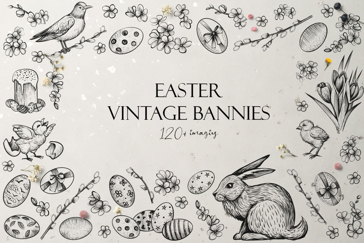 Easter Vintage Bannies, a Decorative Illustration by Aquatinta (Photo 1 of 9)