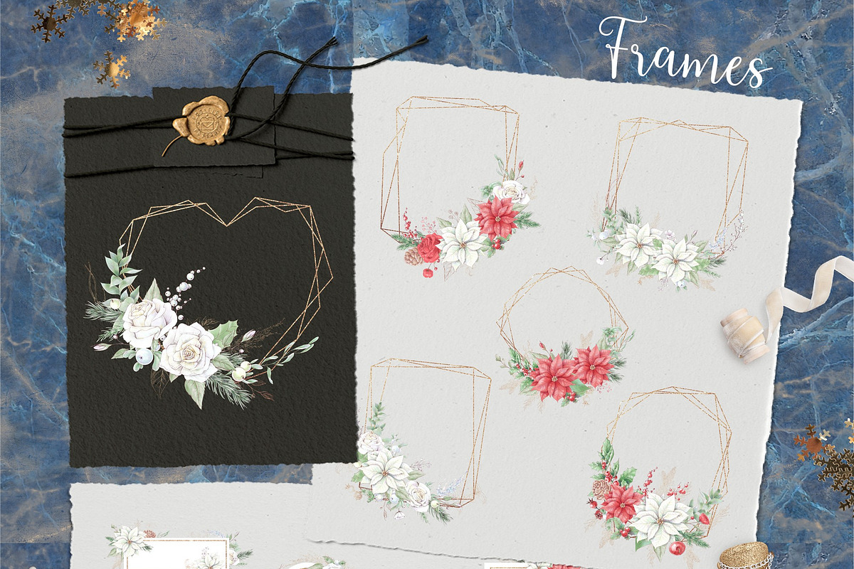 Christmas Watercolor clipart, a Decorative Illustration by Yuliya Art (Photo 6 of 11)