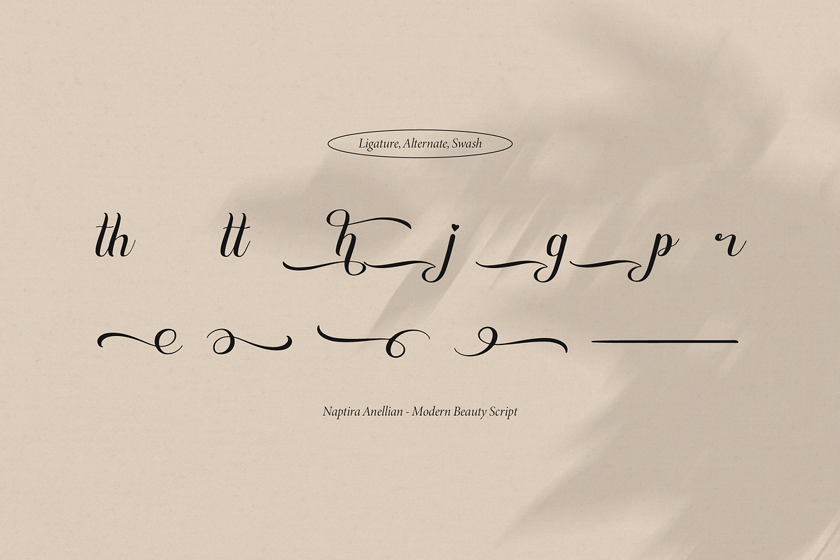 Naptira Anellian | Beauty Script, a Script Font by gracetype_studio (Photo 14 of 15)