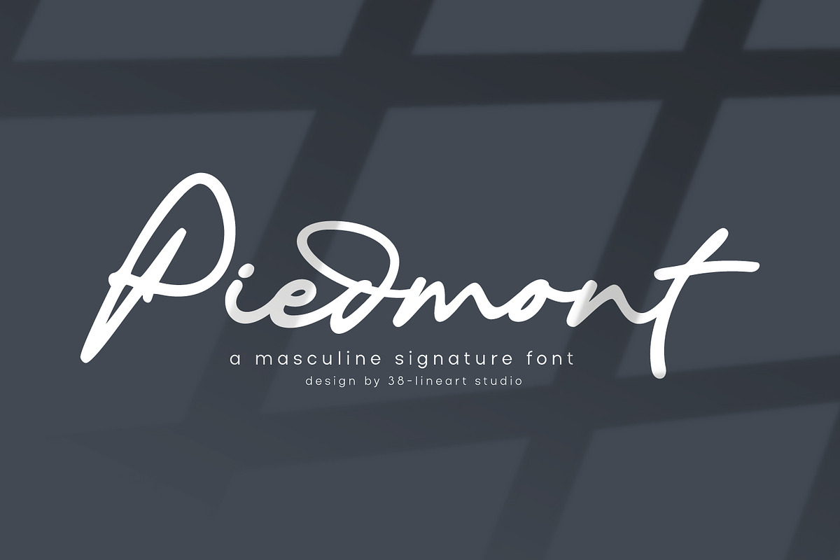 Piedmont - Masculine Signature, a Script Font by Ridha-38.lineart (Photo 1 of 13)