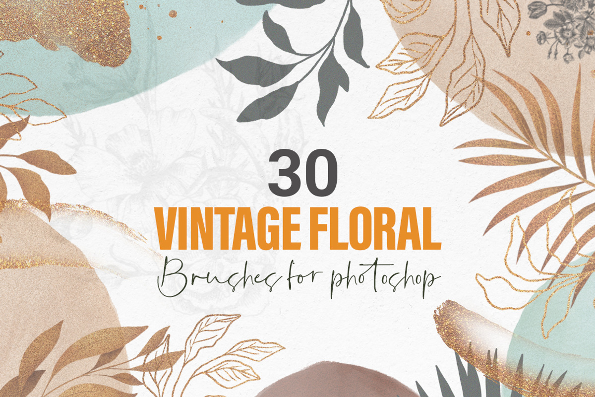 Vintage Floral Brushes - Photoshop, a Brush Add-On by DuoFankaar (Photo 1 of 9)