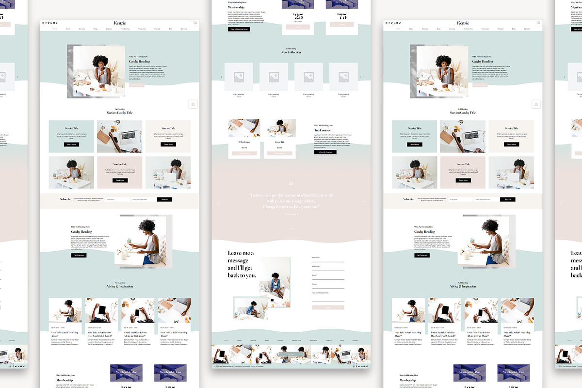 Kenzie Wix Website Template, a Wix Template by Girl Boss From Home (Photo 5 of 6)