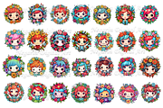 Watercolor Cute Kids Wreath Clipart, an Object Graphic by Negarin Digital Art (Thumbnail 3 of 11)
