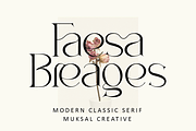 Faesa Breages, a Serif Font by Muksal Creative (Thumbnail 1 of 8)