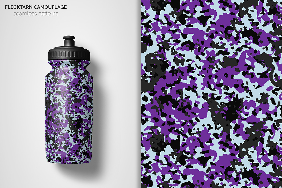 Flecktarn Camo Seamless Patterns, a Pattern Graphic by 3Y_Design (Photo 4 of 6)